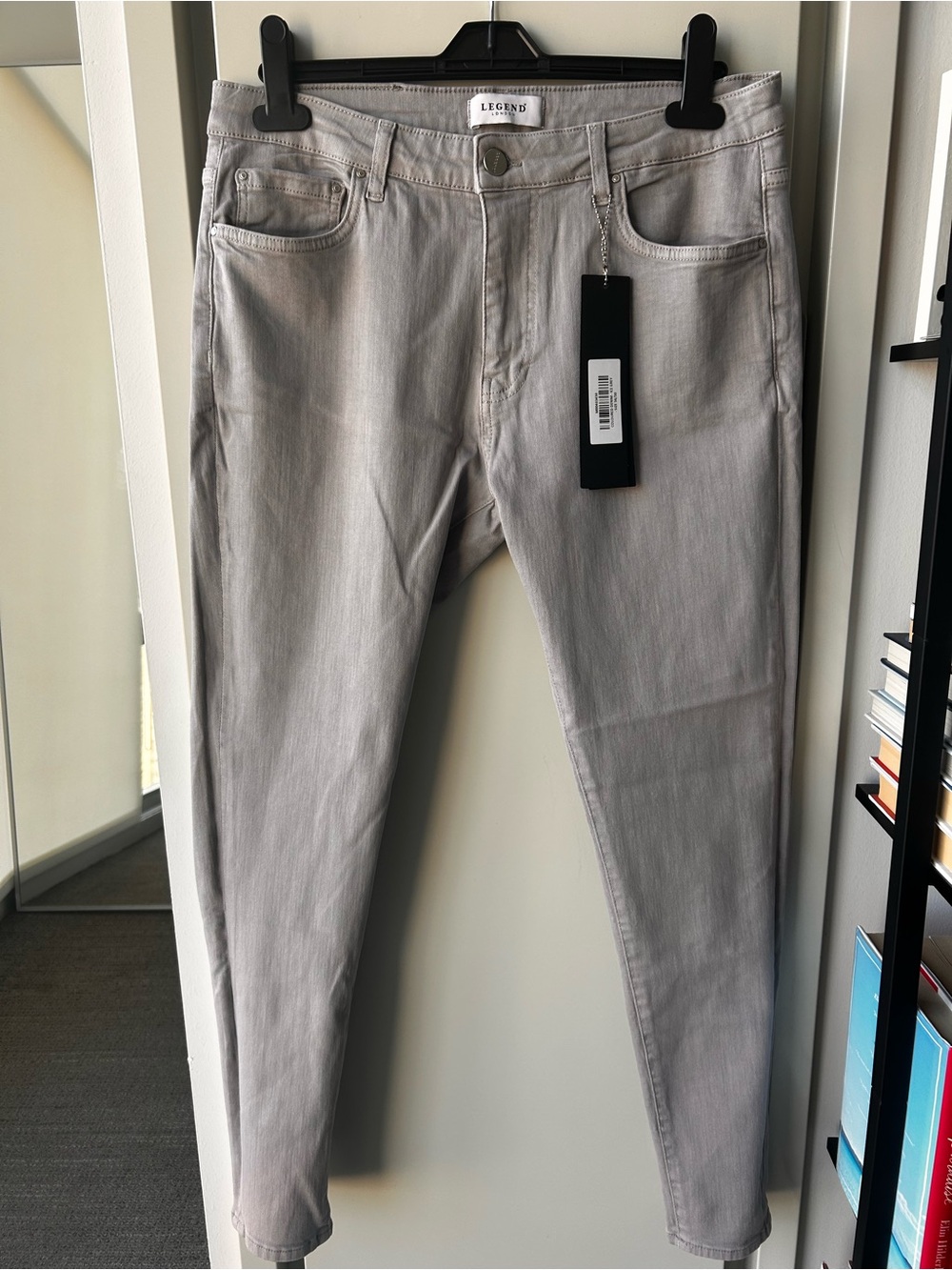 Skinny Jeans in Light Gray for Men